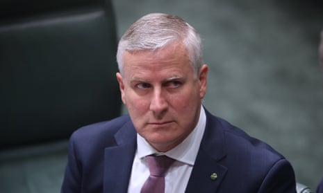 Marriage amendment debate<br>The minister for Small Business Michael McCormack during debate on the bill to amend the marriage act in the house of representatives chamber of Parliament House Canberra this morning. Wednesday 6th December 2017. Photograph by Mike Bowers. Guardian Australia