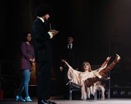 Taylor with Aysha Kala, Roman Asde, and Christopher Patrick Nolan in the play.