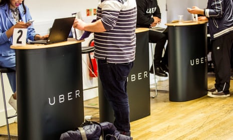 Uber's driver service centre in London