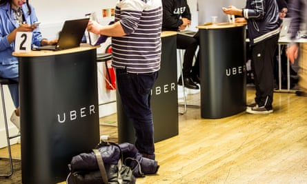 Uber’s driver service centre in London.