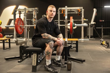 Powerlifting coach Cam Brown at Husla Gym in Mt Waverley, Melbourne, Australia
