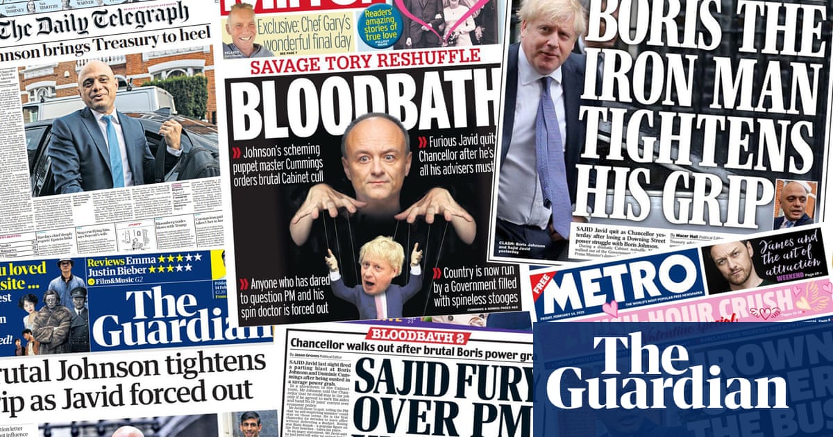 Bloodbath How The Papers Covered Sajid Javid Quitting The