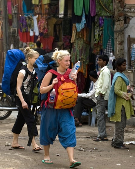 Backpackers in India