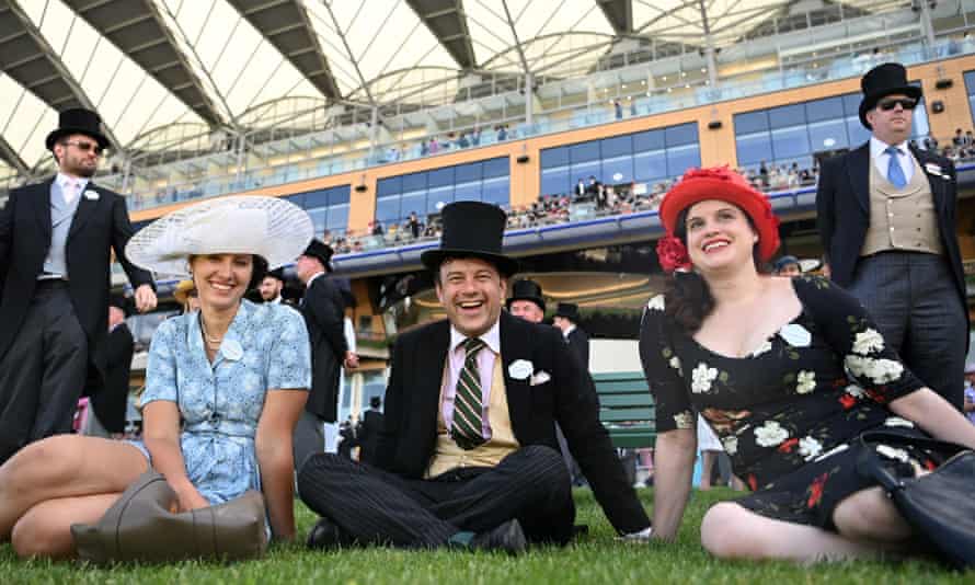 Racegoers enjoying a day out at Royal Ascot.