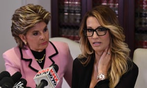 Jessica Drake, who works for an adult film company, speaks beside Gloria Allred about allegations of sexual misconduct against Donald Trump in October 2016.