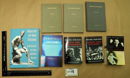 Books found by police in the home of Thomas Mair