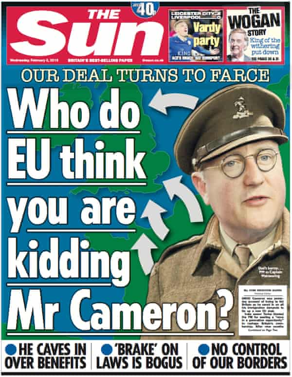 When Cameron challenged the Sun’s views on Europe he was brutally attacked.
