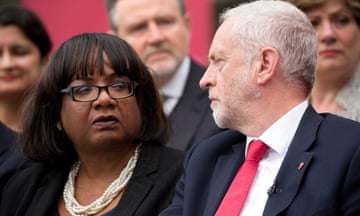 Diane Abbott and Jeremy Corbyn when he was Labour leader.