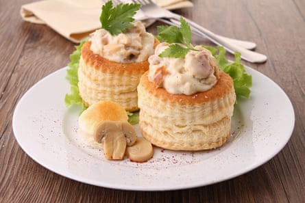 Traditional ... chicken and mushroom vol-au-vents.