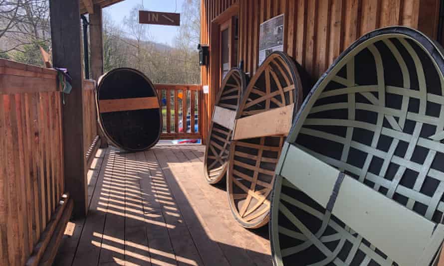 Coracles outside the new museum.