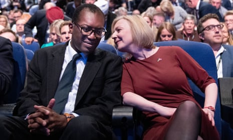 Kwasi Kwarteng and Liz Truss at the Conservative party conference last month