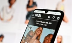 smartphone with someone on Asos's website