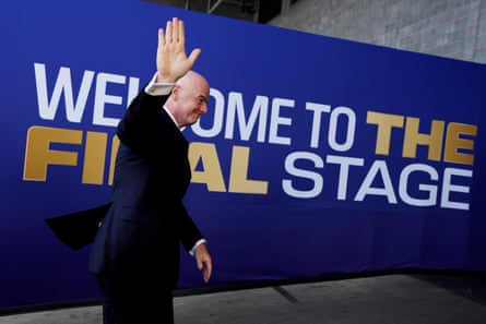Gianni Infantino prior to the World Cup final