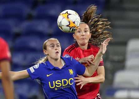 Lexi Potter contests the ball.