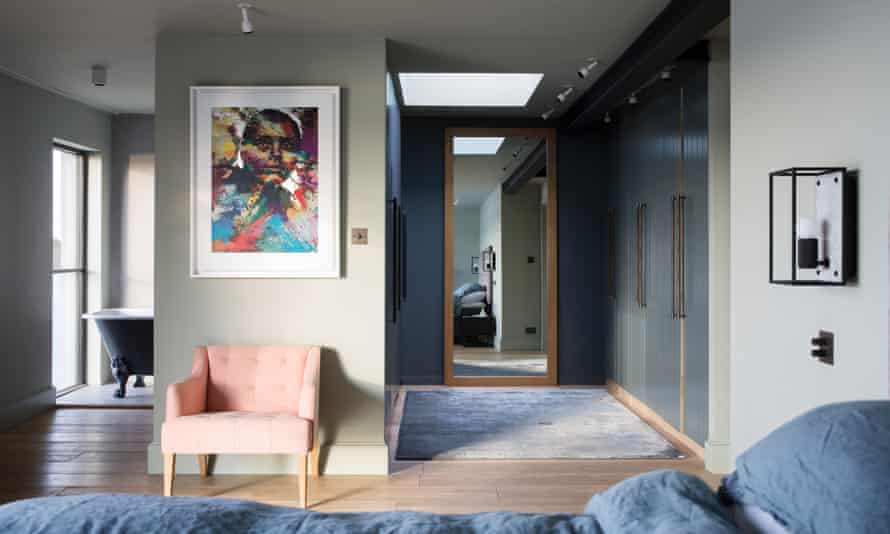 Rebel without doors: main ‘bedroom’, with Ryan Hewett painting.