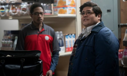 From left: Chris Sandiford as Derek and Harvey Guillén as Guillermo in What We Do in the Shadows.
