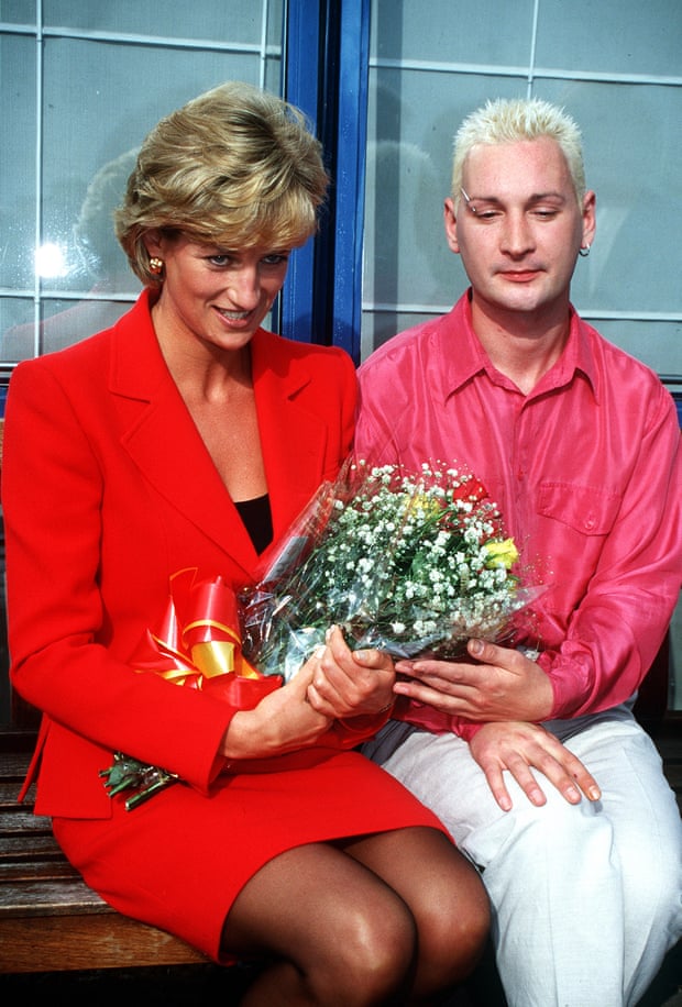 Princess Diana visiting patients and staff at the London Lighthouse, a centre for people affected by HIV and Aids, in October 1996.
