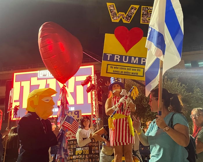 Weary Israelis greet Trump as saviour as hostages deal inches closer