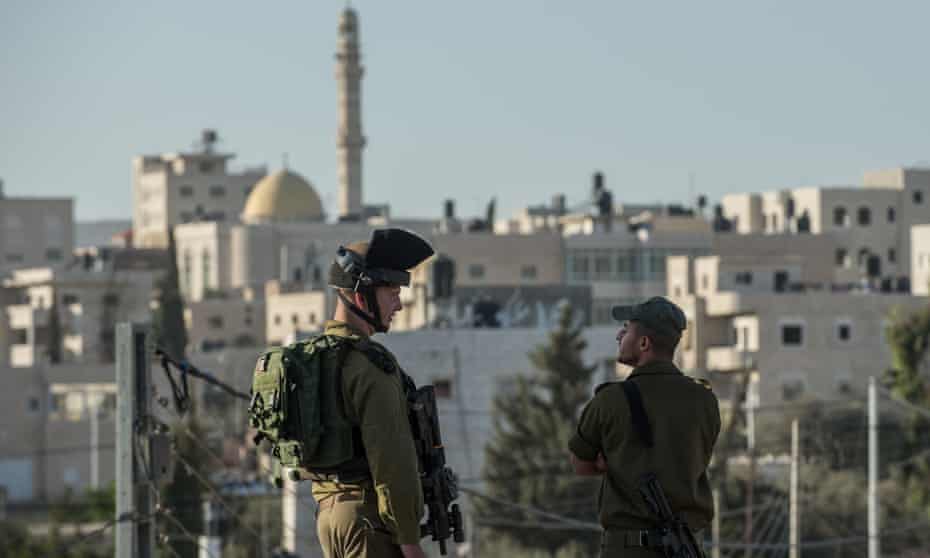 Israeli security forces stand guard in Jerusalem on Wednesday.