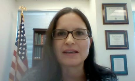 Aileen Cannon speaks remotely during a Senate judiciary committee hearing in July 2020.