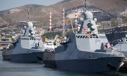 Russia’s Black Sea fleet at anchor in Novorossiysk last month.