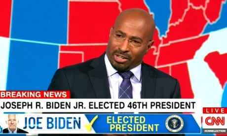 Cnn S Van Jones Brought To Tears As Joe Biden Wins Us Election Video Us News The Guardian