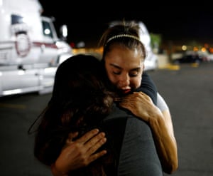 Lorena Hernandez hugs her daughter Oralia Perez, for the first time since March 2020, El Paso, Texas, after the US reopens its land border with Mexico.