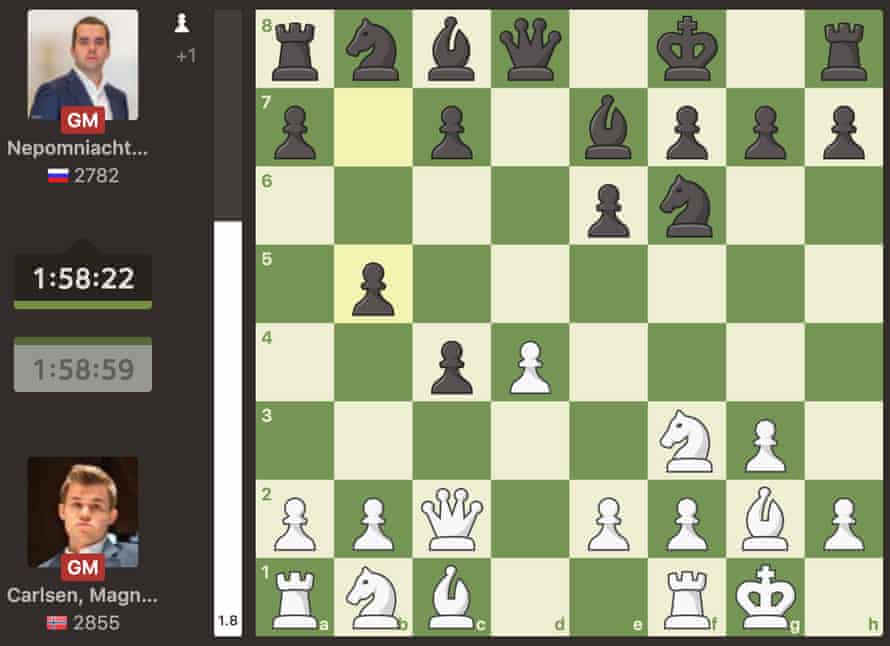 Magnus Carlsen v Ian Nepomniachtchi: World Chess Championship Game 2