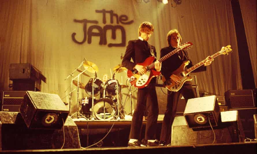 Weller and Bruce Foxton on stage during a Jam gig in 1978.