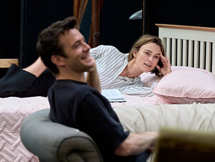 Luke Thompson and Keira Knightley in rehearsals for The Lives of Others