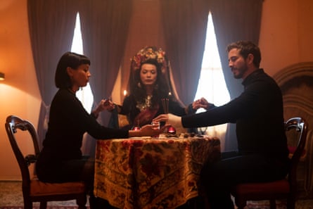 hungry ghosts sbs May (Catherine Văn-Davies), Roxy (Suzy Wrong) and Dr Ben (Ryan Corr).