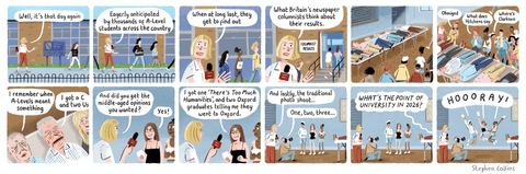 Stephen Collins cartoon, panel 1