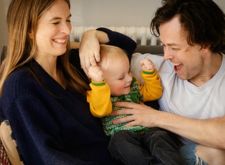Archie Bland with his partner Ruth and son Max, shot in Feb 2025