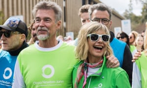 Olivia Newton-John and husband John Easterling during the annual Wellness Walk and Research Run on 16 September 2018 in Melbourne, Australia. The annual event, now in it’s sixth year, raises vital funds to support programmes at the Olivia Newton-John Cancer Wellness and Research Centre in Victoria