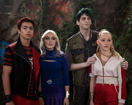 Malachi Barton, Meg Donnelly, Milo Manheim and Freya Skye in Zombies 4.