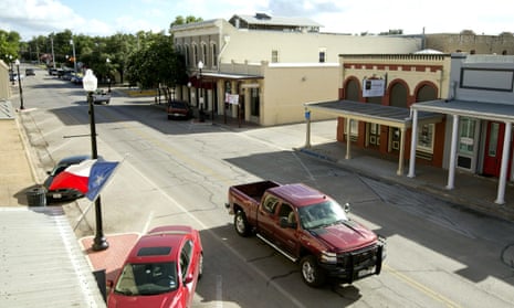 Main Street in downtown Bastrop, Texas is quiet on the first day of the Operation Jade Helm 15 military exercise on 15 July 2015. Texas was not, as it turned out, invaded by the federal government.