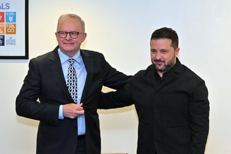 Albanese and Zelenskyy.
