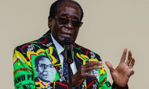 Zimbabwe president Robert Mugabe speaks at an event in Masvingo alongside the party’s annual conference on Saturday.