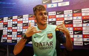 The newly-signed Neymar in August 2013.