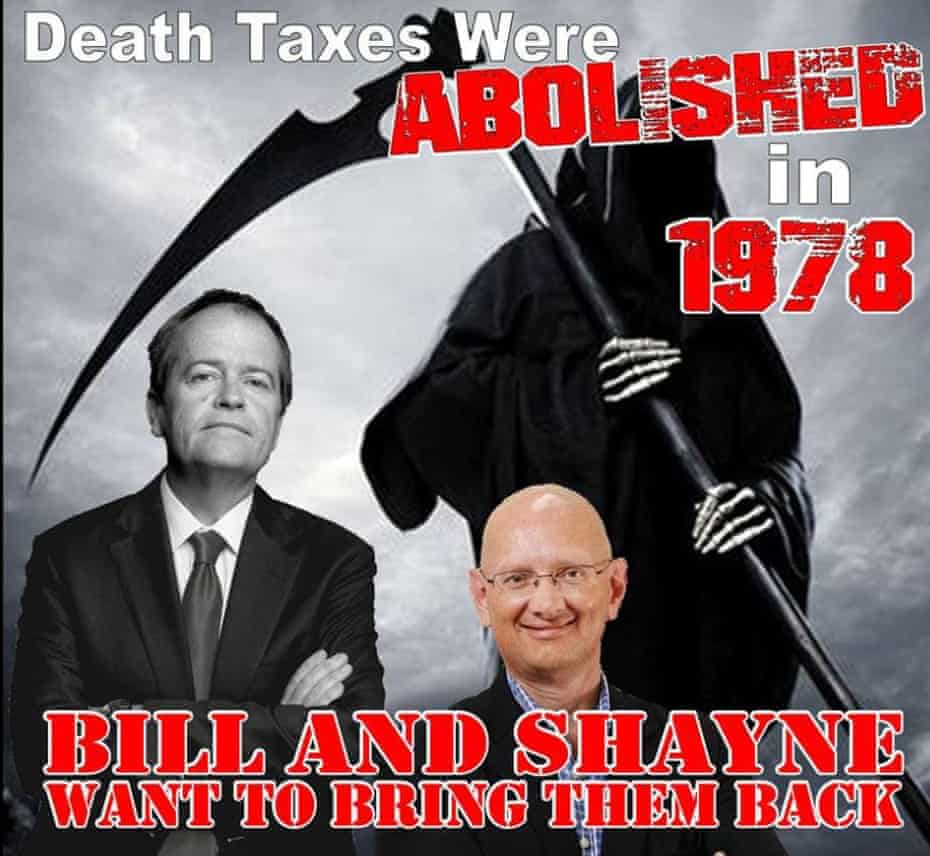 The 2019 Australian election included the entirely false claim that Labor would introduce a 40% death tax