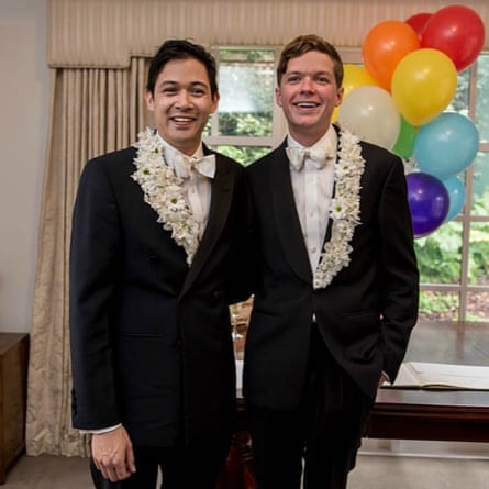 Freddy Grant and Burton Reynolds at their Melbourne wedding on 19 August 2016