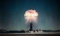 A nuclear weapon test in Nevada, 1952 