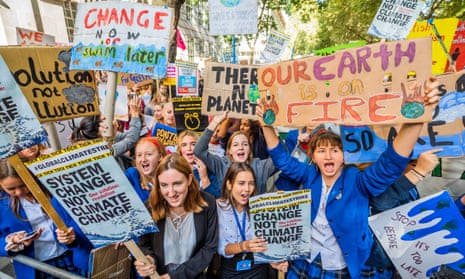 Students and pupils march in London in September to demand action on the climate crisis