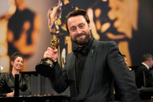 Kieran Culkin, winner of the award for best performance by an actor in a supporting role for A Real Pain, attends the Governors Ball after the Oscars