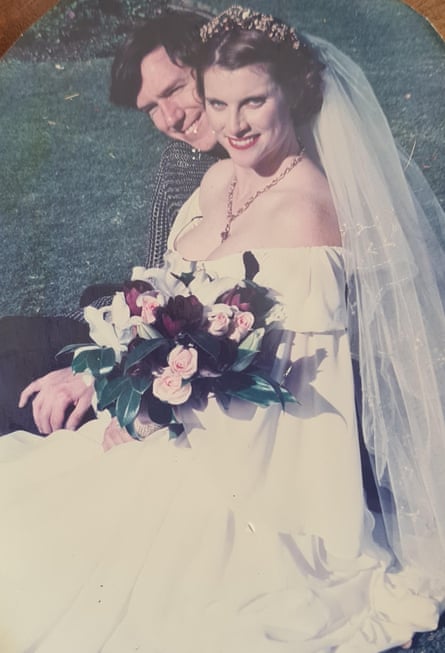 Tash and Dave on their medieval-themed wedding day