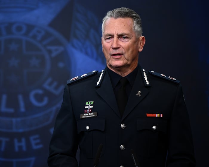 Victoria’s top cop apologises after taking police helicopter across Bass Strait to Tasmania