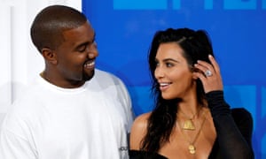 Kim Kardashian and Kanye West at the 2016 MTV Video Music awards in New York.