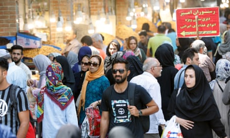 Iranians shop at Tehran's old Bazaar