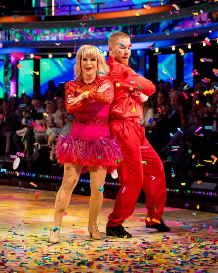 Two dancers on stage.