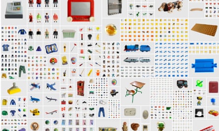 A montage of photos of material objects
